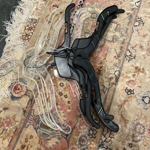 Assorted Black and Clear Hangers